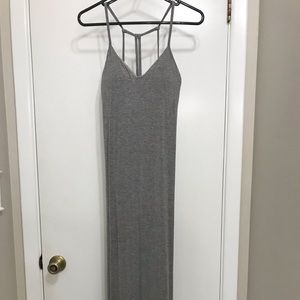 Heather gray Fabletics maxi dress XXS